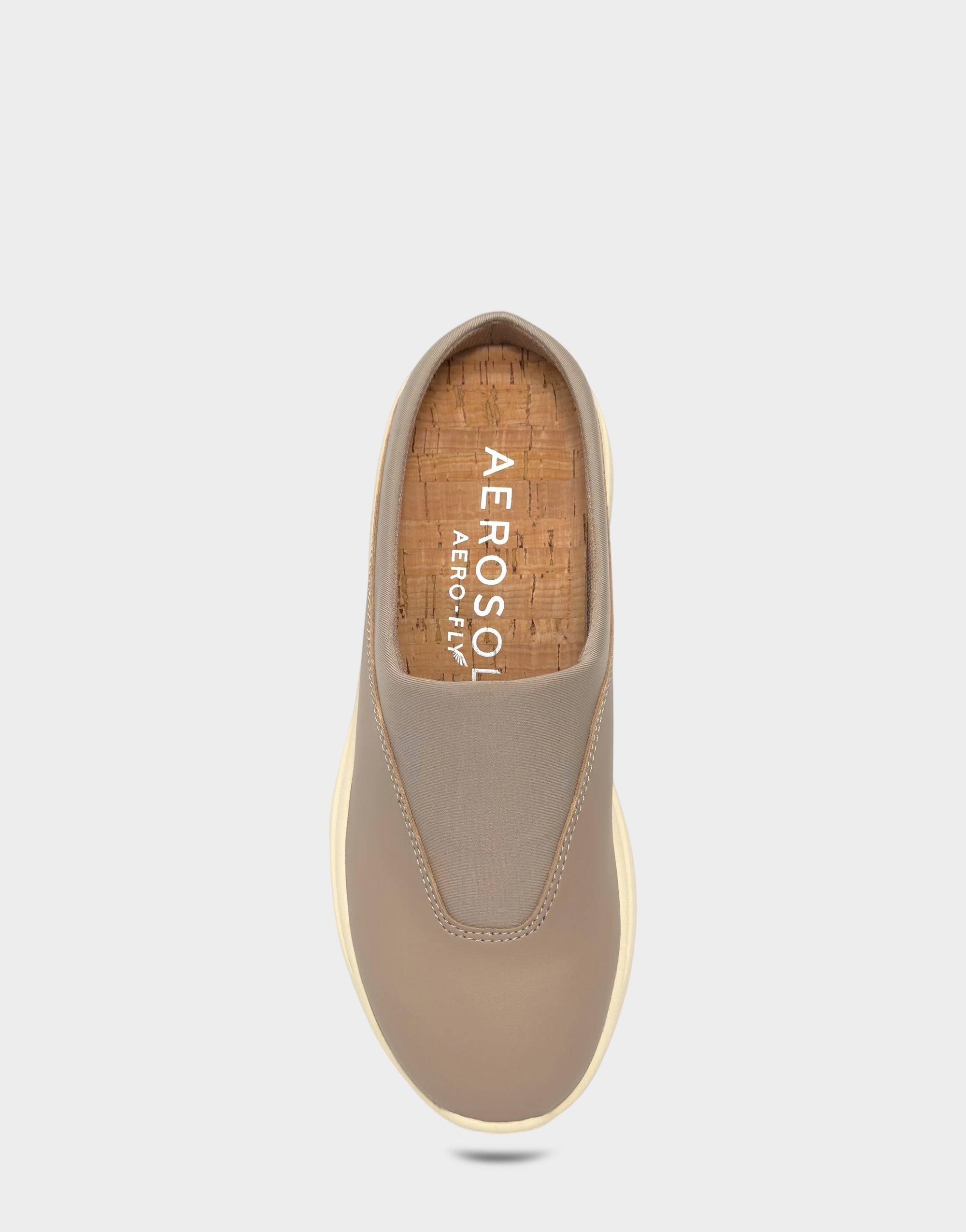 Comfortable Women's Mule in Natural Faux Leather/neoprene