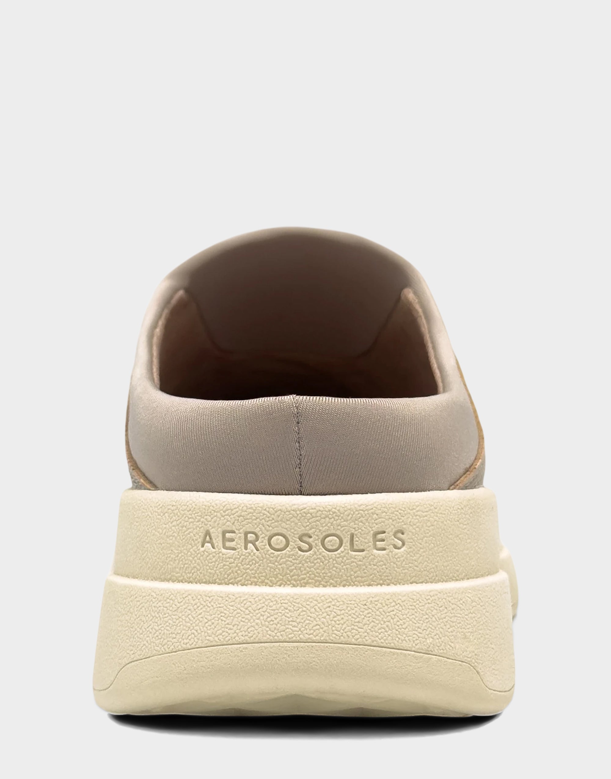 Comfortable Women's Mule in Natural Faux Leather/neoprene