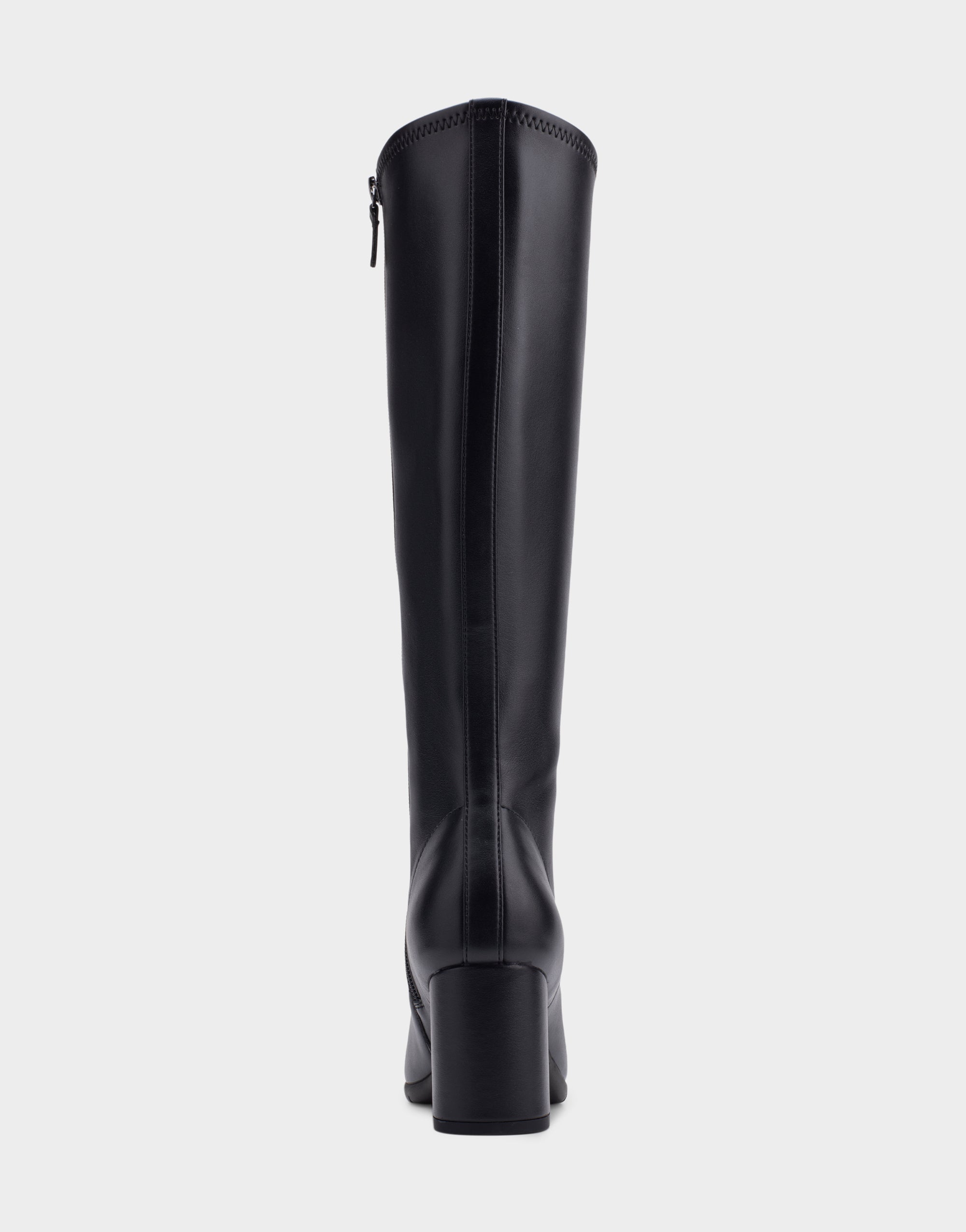 Comfortable Women's Tall Shaft Boot in Black Faux Leather