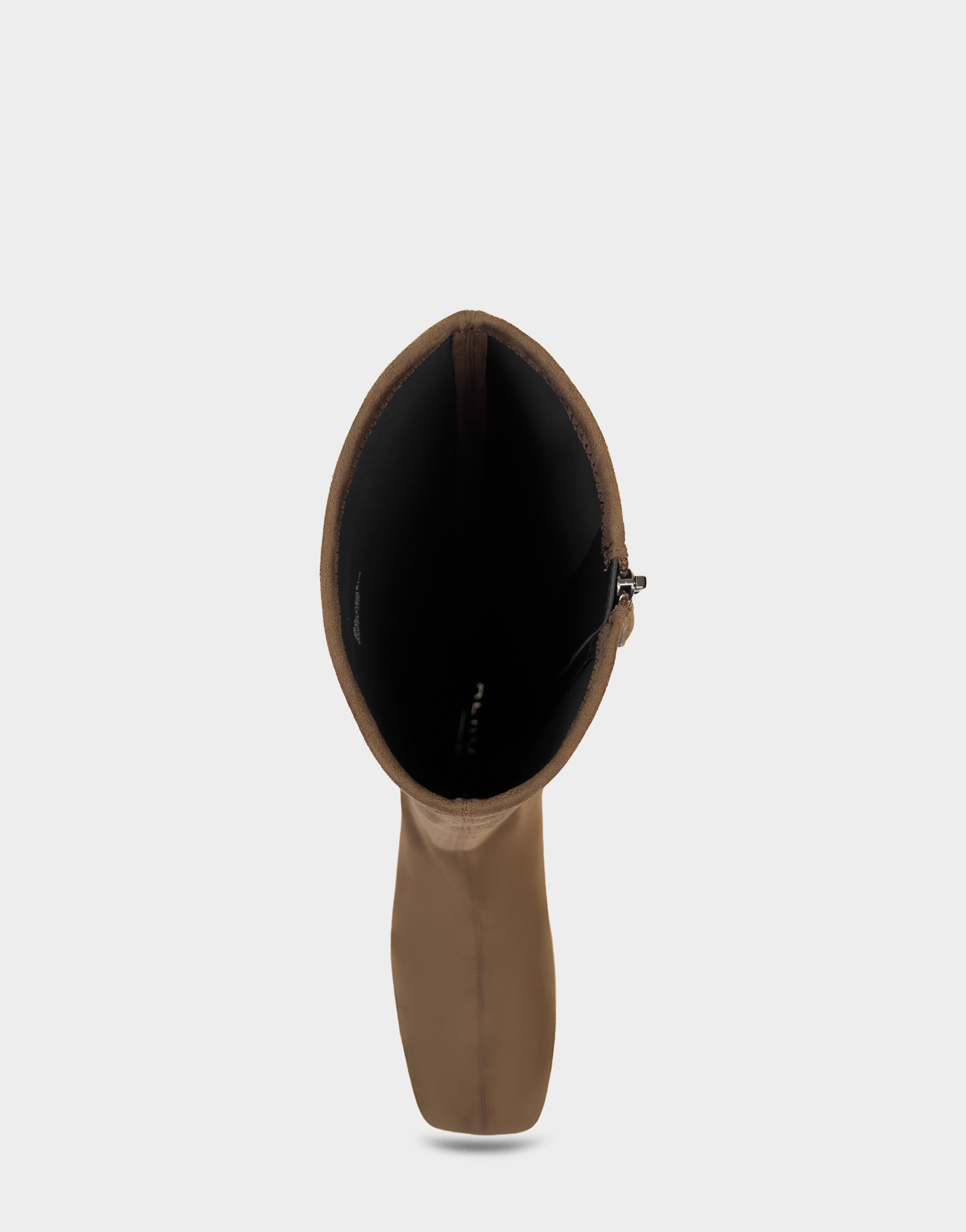 Comfortable Women's Low Block Heel Boot In Brown Faux Suede