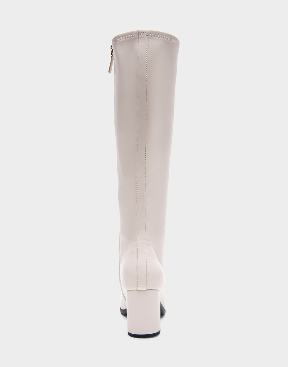 Comfortable Women's Tall Shaft Boot in Eggnog Stretch Faux Leather
