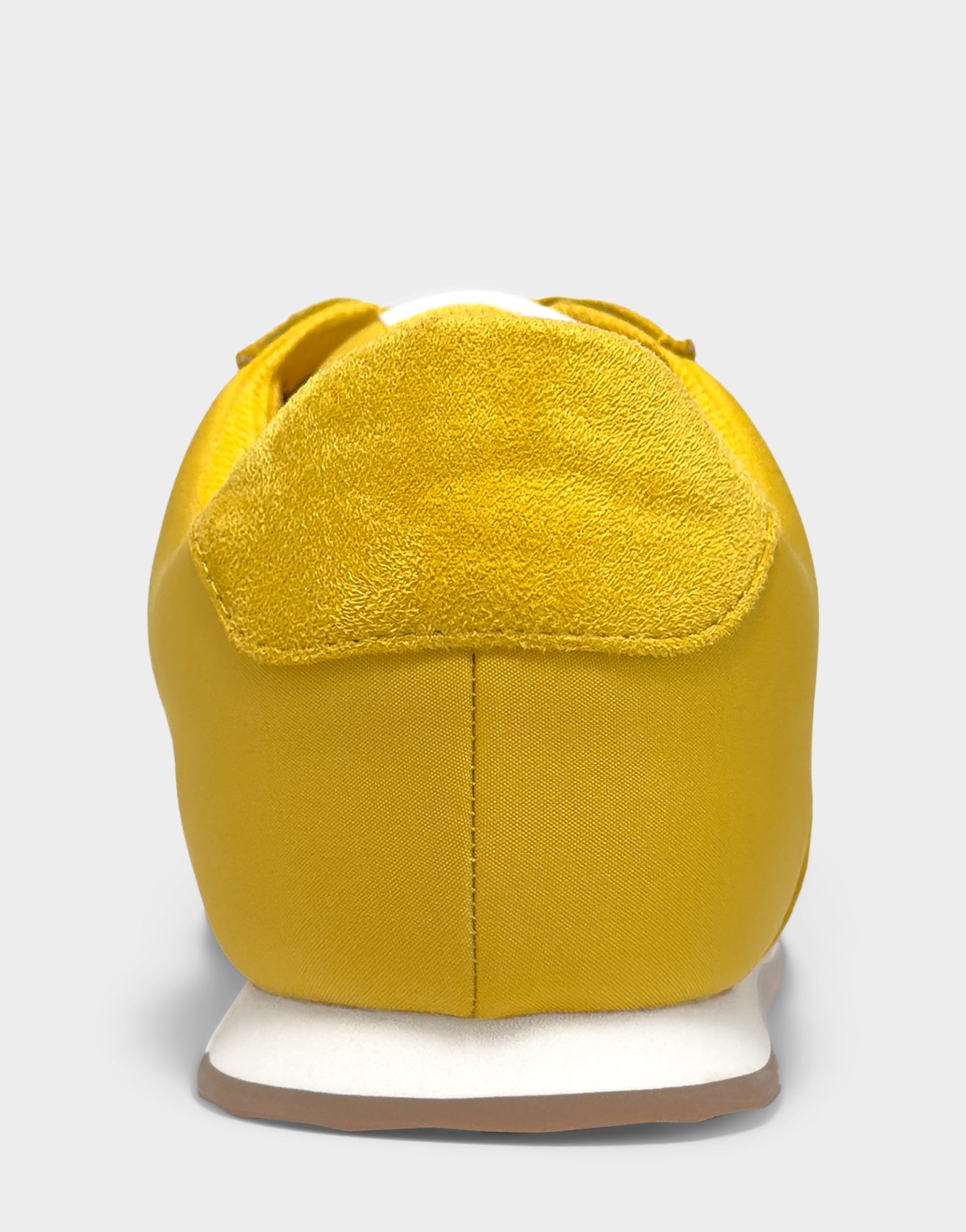 Comfortable Women's Lace Up Sneaker In Yellow Faux Suede