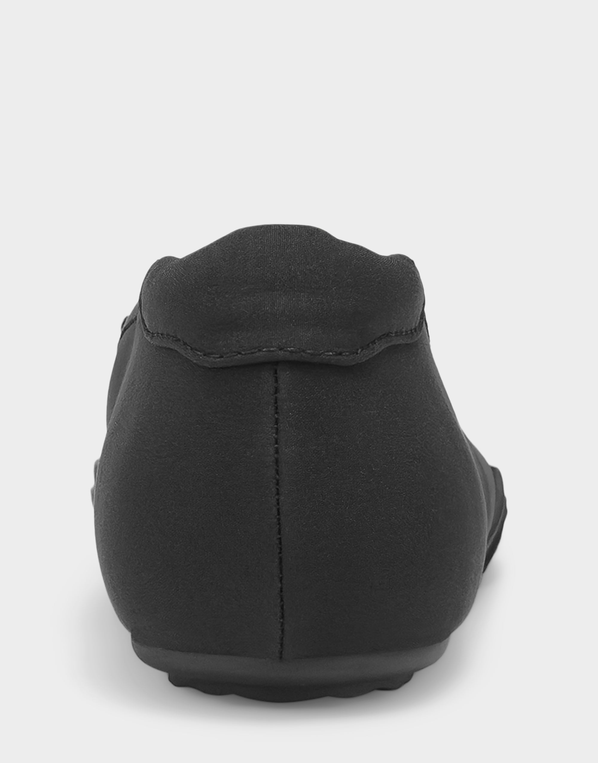 Comfortable Women's Sneakerina Flat In Black Stretch Gabardine