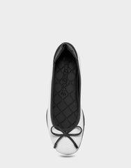 Comfortable Women's Sneakerina In White Faux Leather